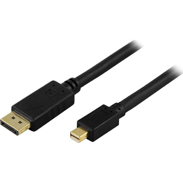 DELTACO DP-1121 DisplayPort naar Mini DisplayPort kabel - 4K 30Hz - 2 meter