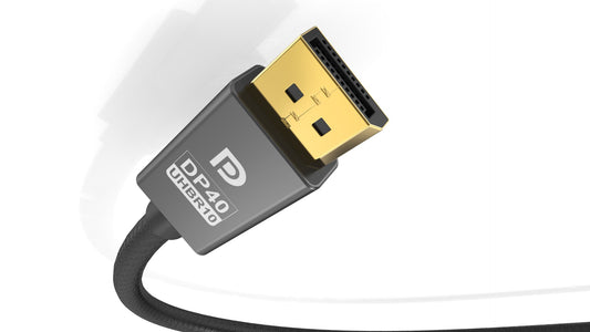 NÖRDIC DP-530 Gecertificeerde Displayport 2.1 kabel - VESA gecertificeerd - 40Gbps - 8K60H - DP40 UHBR10 - 3m - Zwart