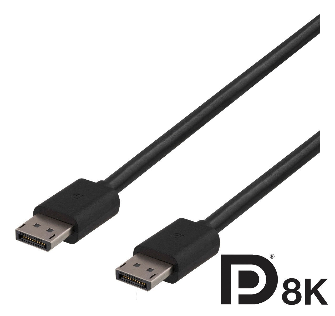 DELTACO DP8K-1020 DisplayPort kabel 8K - DP 1.4 - 2 meter