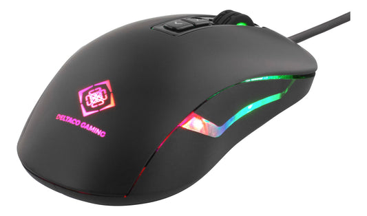 DELTACO GAMING GAM-029 Optische gaming muis max. 2000 DPI - 7 knoppen - LED verlichting
