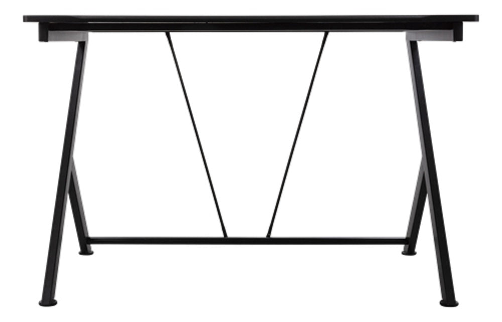 NÖRDIC GAME-N1007 (GAM-055) - Gaming tafel, zwart, MDF-schijf, metalen poten, kabelhanger, zwart