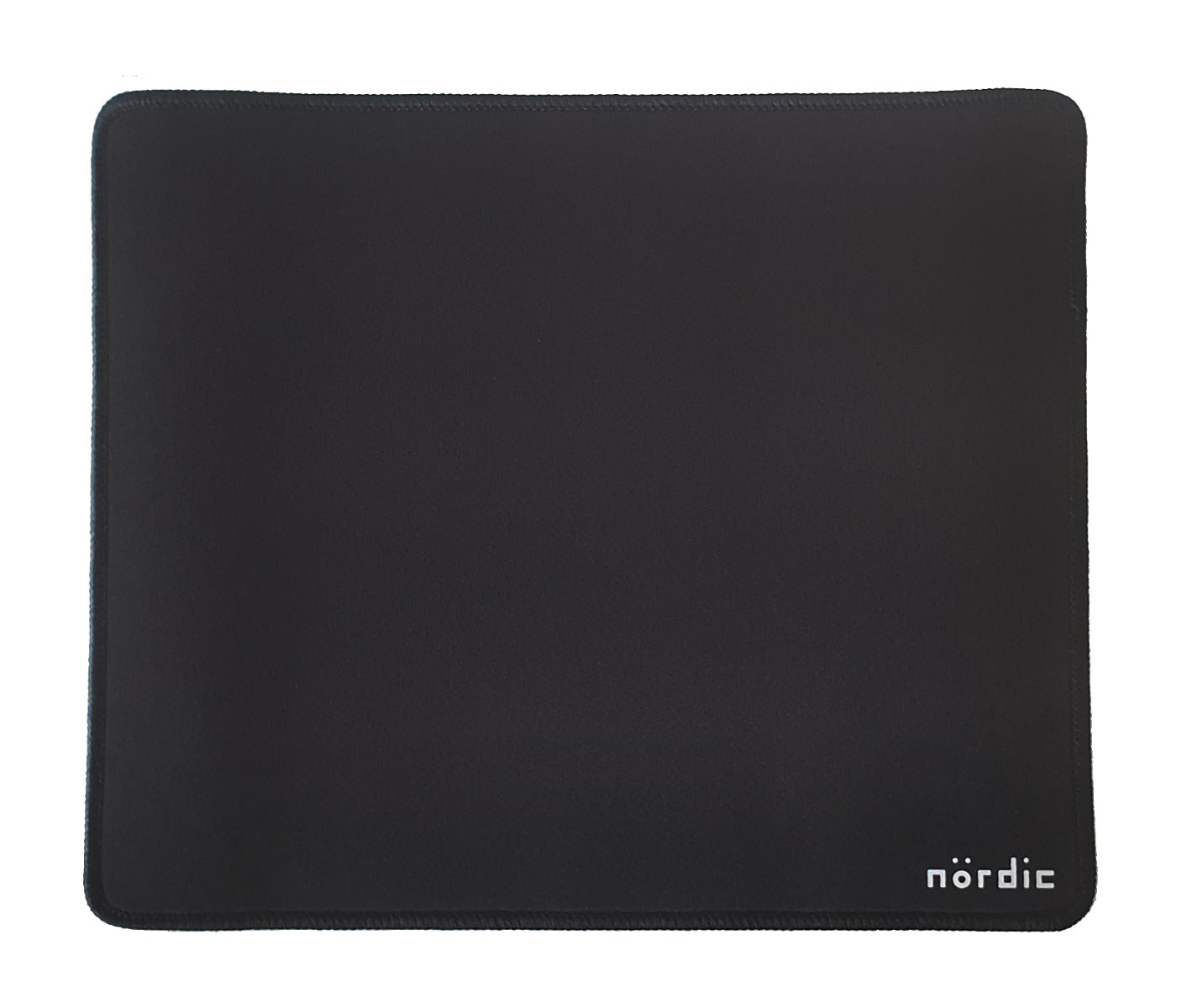 NÖRDIC GAME-N1030 Gaming muismat , 320x270x3mm (S) , Anti-slip natuur rubberen onderkant , Elastan stoffen bovenkant , Gestikte randen , Zwart