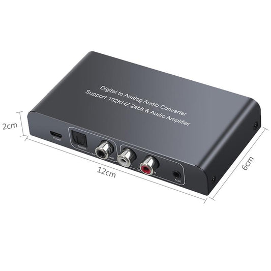 NÖRDIC SGM-134 Audio converter digitaal naar analoog, SPDIF, Coaxiale Toslink naar analoge L / R, Met afstandsbediening, Zwart