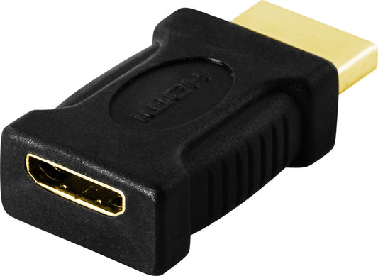 DELTACO HDMI-17 Mini-HDMI naar HDMI adapter - 19-pins ho-ha - vergulde connectoren