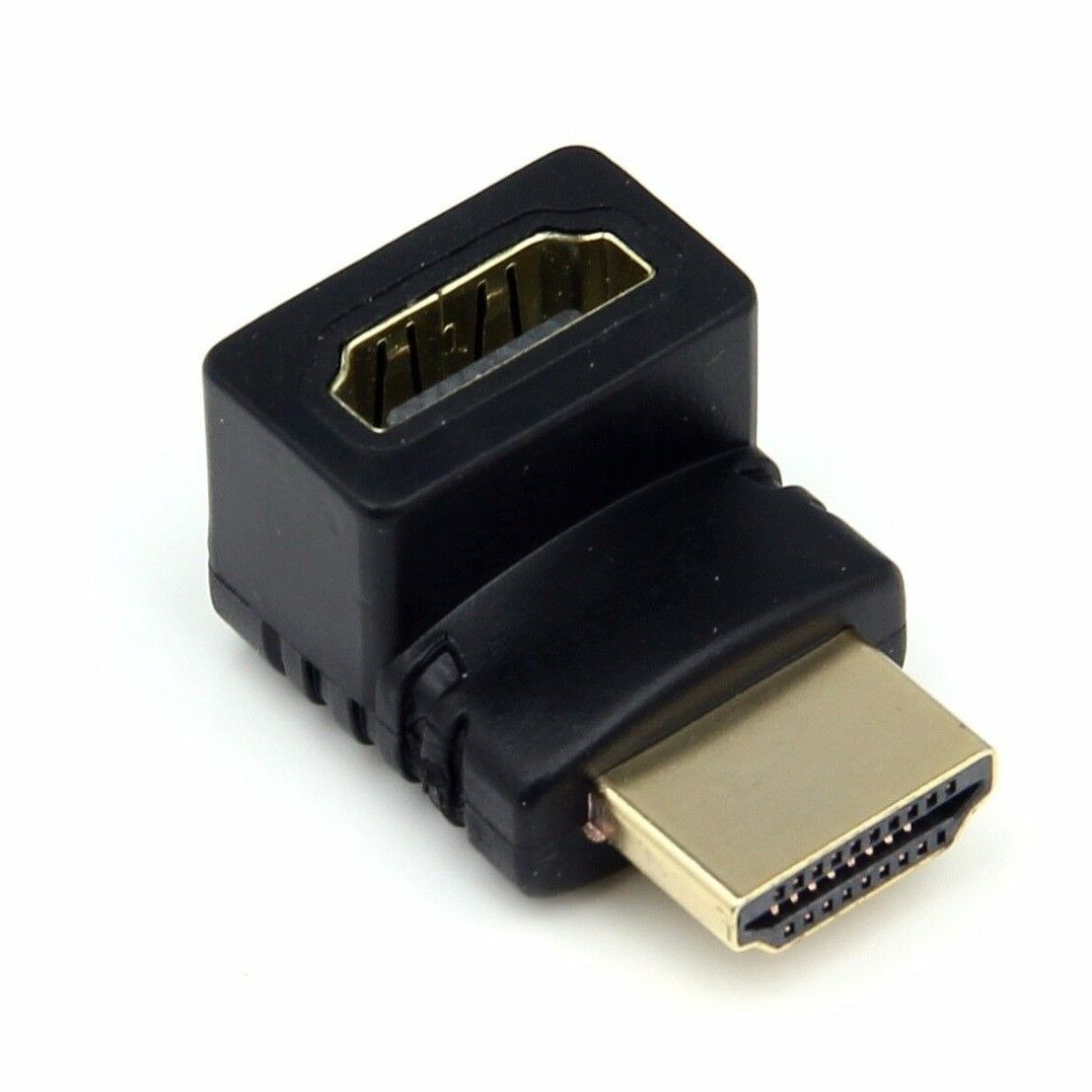 NÖRDIC HDMI-N5010 Right Angle HDMI Adapter - HDMI Male to Female - 4K - Black