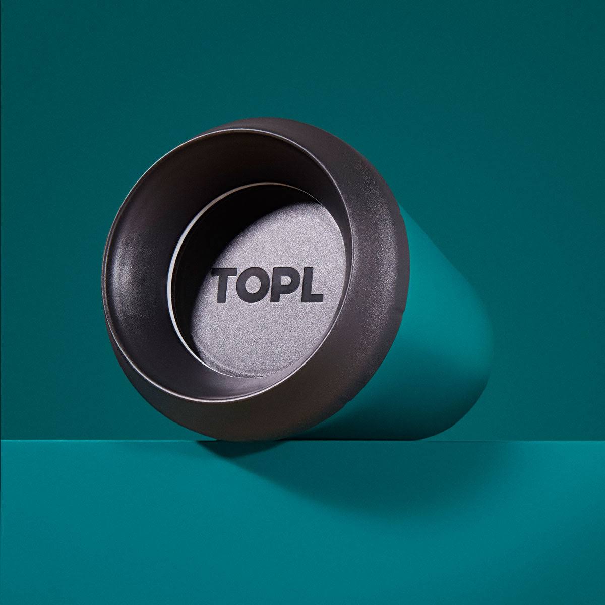 TOPL TPL12TG Leak-proof Thermos Cup - Vacuum Insulated - Stainless Steel - With Smart Lid - 355 ML - Teal Green