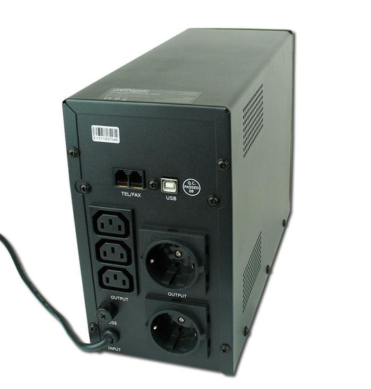 EnerGenie UPS 1200VA - 720W - LCD Display - USB Management - 5 Stopcontacten - Zwart