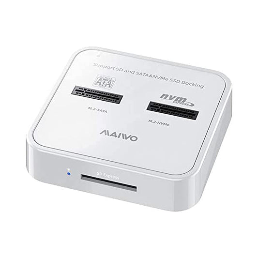 Maiwo K3016SD Docking Station voor M.2 SATA en NVMe - USB3.1 Gen 2 - SD Express-kaartlezer
