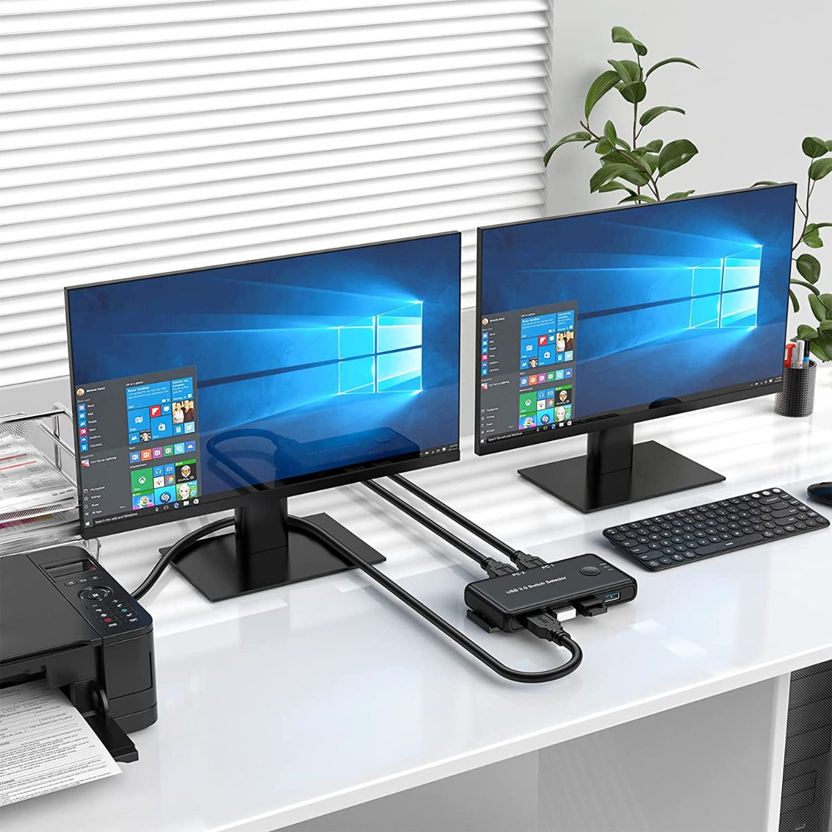 NÖRDIC KV24 - USB-A Switch 2 computers to 4 - USB-A - 3.1 5Gbps