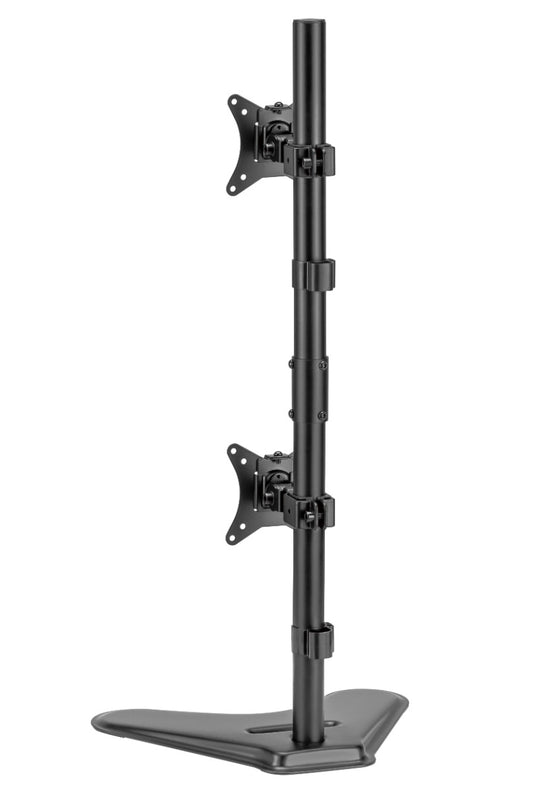 NÖRDIC ARM-211 Monitor standaard voor 2 Schermen - 17-32 inch - Draai- en Kantelbaar - Zwart