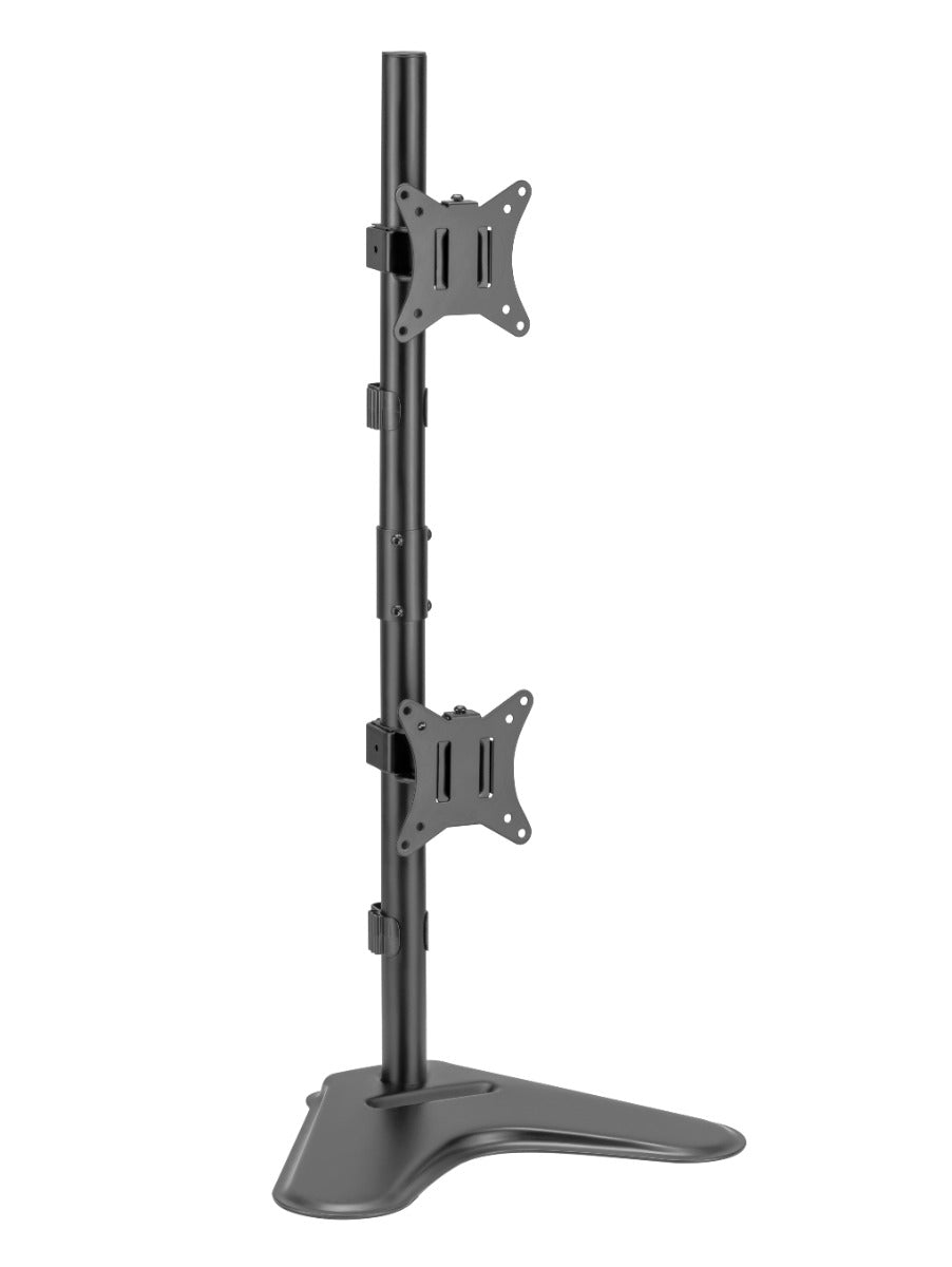 NÖRDIC ARM-211 Monitor standaard voor 2 Schermen - 17-32 inch - Draai- en Kantelbaar - Zwart