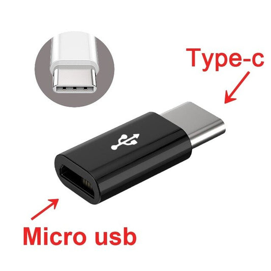 NÖRDIC MIUSB-C Micro-USB naar USB-C adapter, Zwart