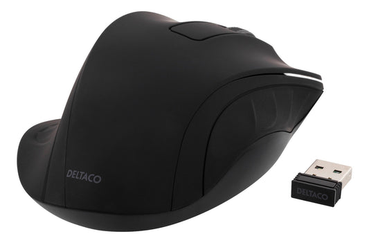 DELTACO MS-710 Draadloze optische muis 1200 DPI - Ergonomisch - Zwart