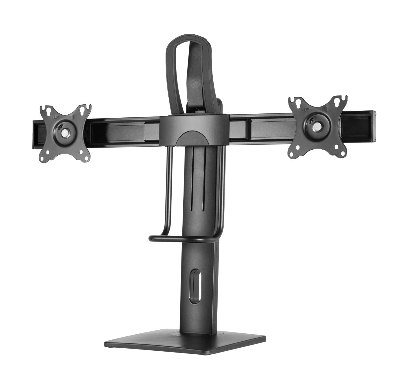 Gembird MS-D2-01 Monitor arm - 2 Screens - Height adjustable - 17" - 27" inch - Swivel and Tilt - Black