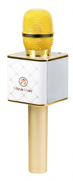 Technaxx BT-X31 Karaoke Microphone and Stereo Bluetooth Speaker Gold, White