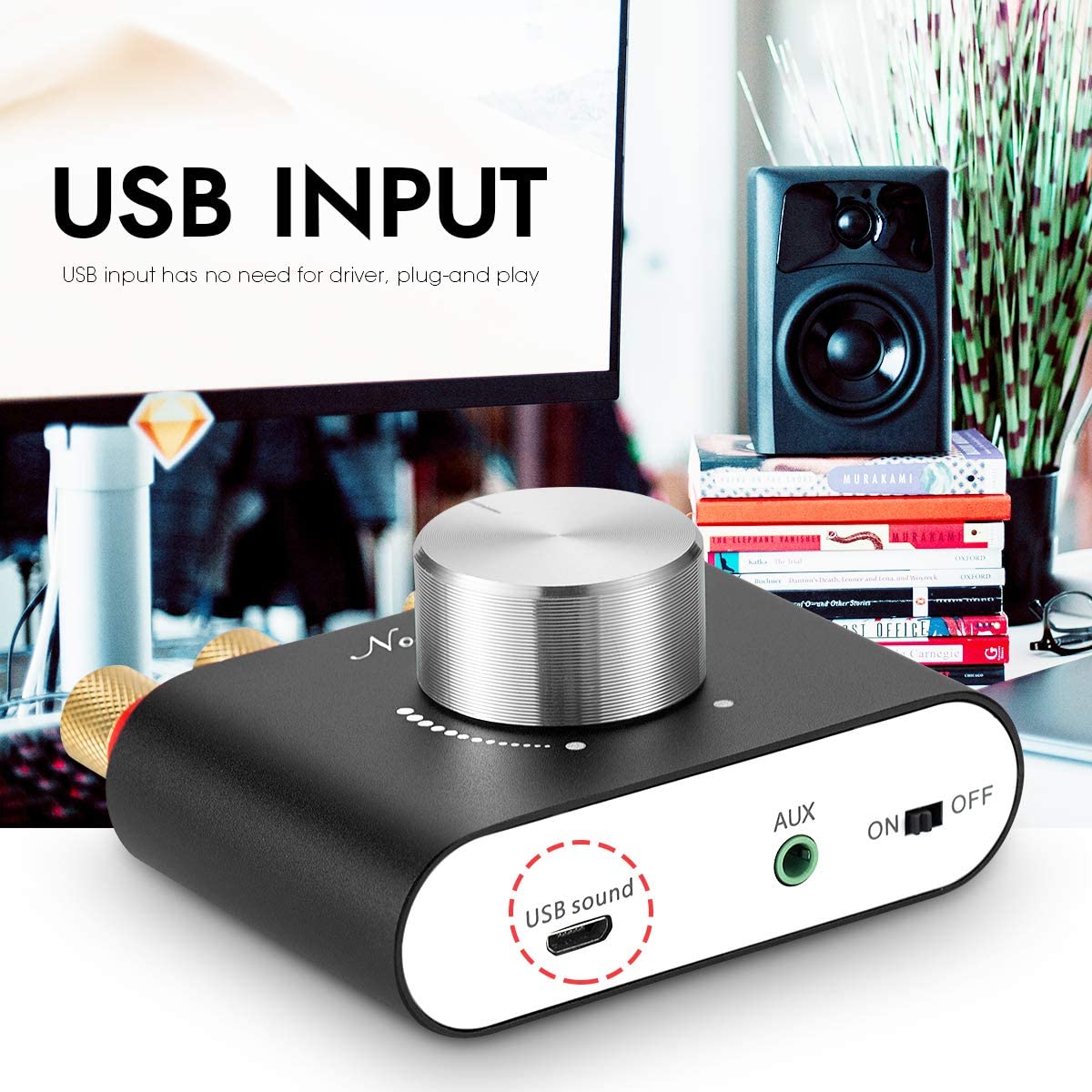 NÖRDIC SGM-173 Digitale audio versterker - Bluetooth 5.0 - USB, AUX - Zwart
