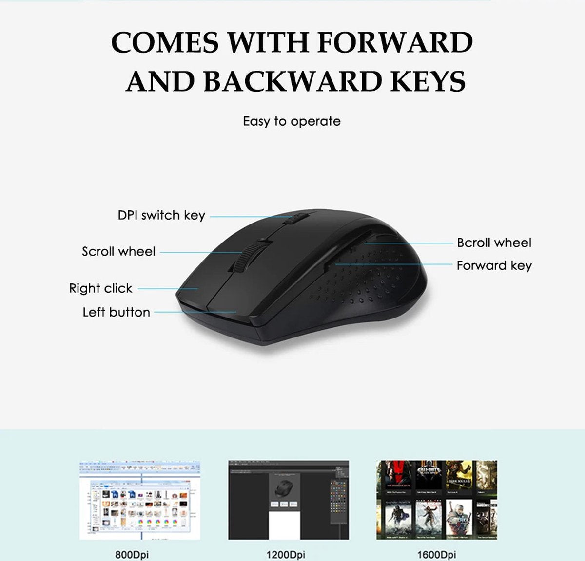 Delmark optische muis draadloos - Ergonomisch