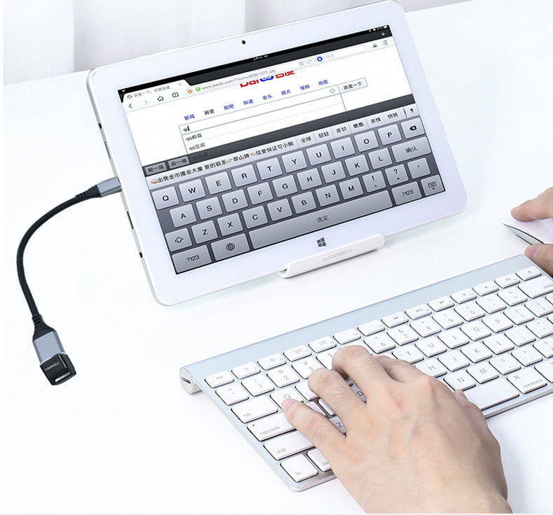 NÖRDIC OTG-C16 OTG USB-C 3.1 naar USB-A Adapter - Male naar female - 18cm