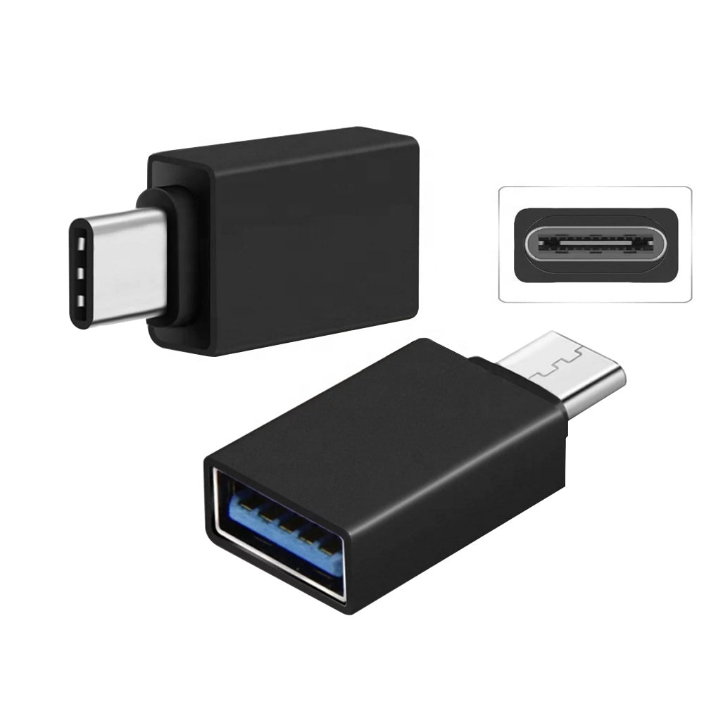 NÖRDIC OTG-C2 USB-A OTG naar USB-C adapter - USB3.0 - Zwart