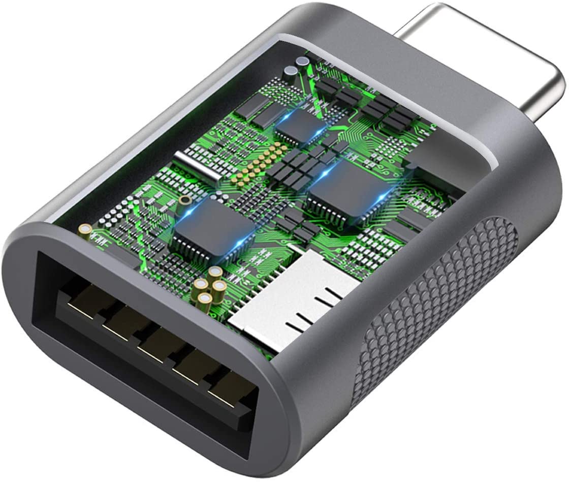 NÖRDIC OTG-C4 USB-A 3.0 OTG naar USB-C adapter - Space Gray