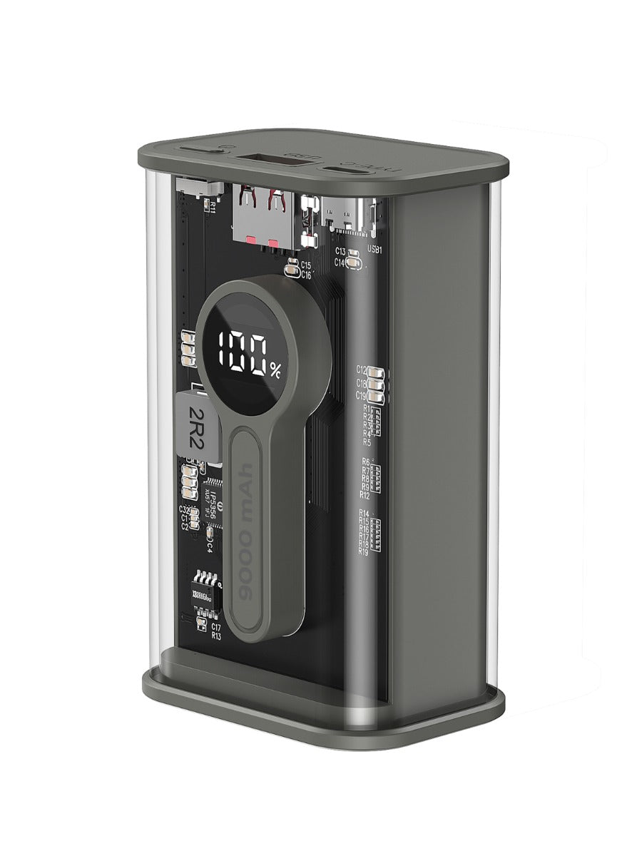 Gembird PB09-TQC3-01 Power bank - USB-C, USB-A - Quick Charge 3.0 - 9000 mAh - Black