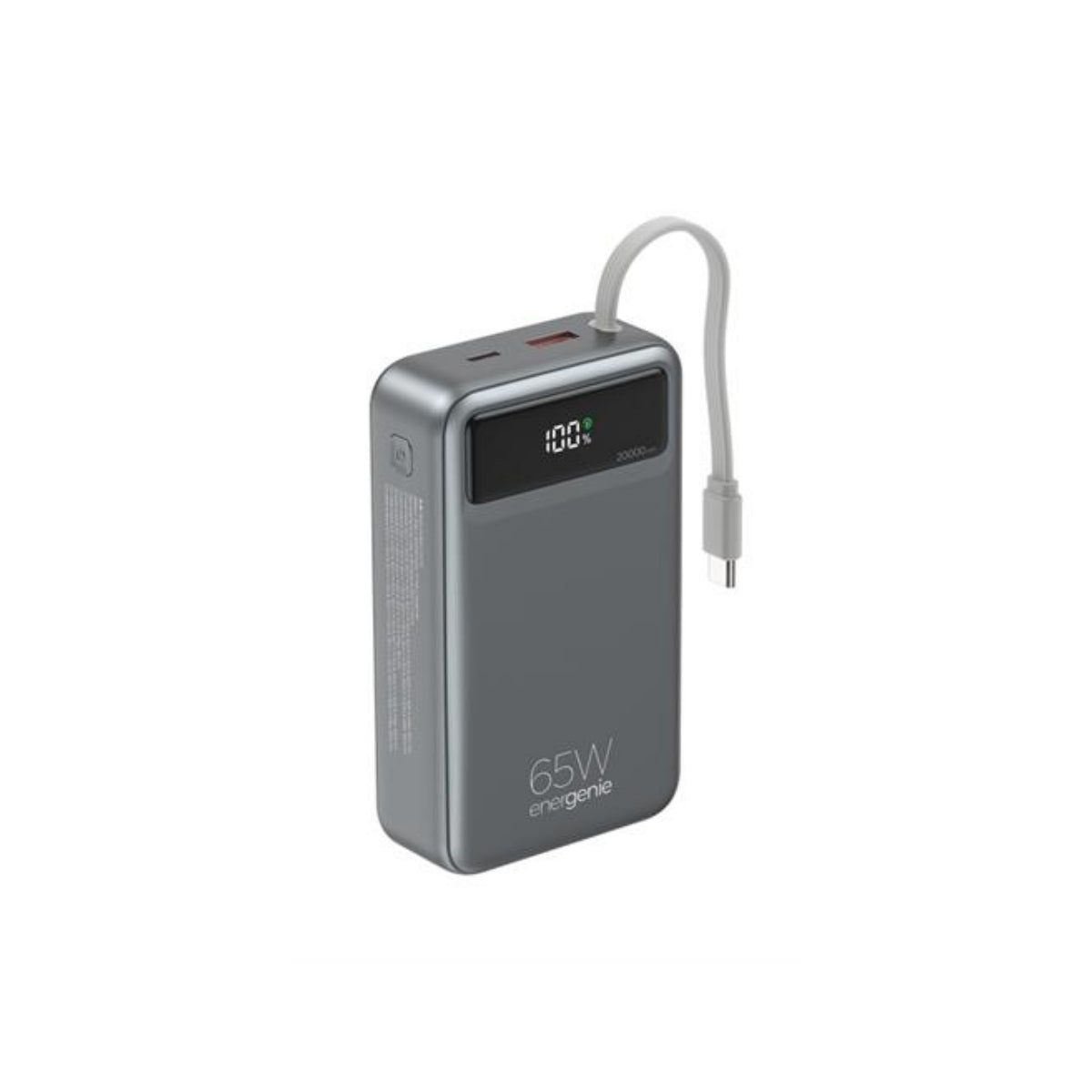 65W powerbank 20.000 mAh met geïntegreerde usb-c kabel - Geschikt voor laptop - EnerGenie