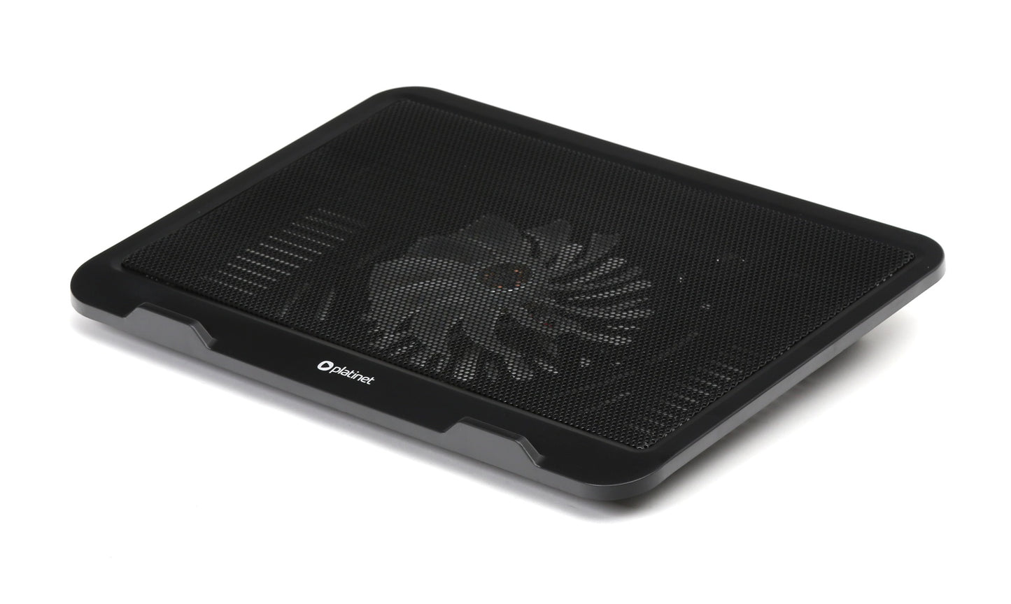 Platinet PLCP1FAB Laptopkoeler - 10”-15.6” Inch - Hoogte verstelbaar - 1 Ventilator - 1xUSB - Zwart