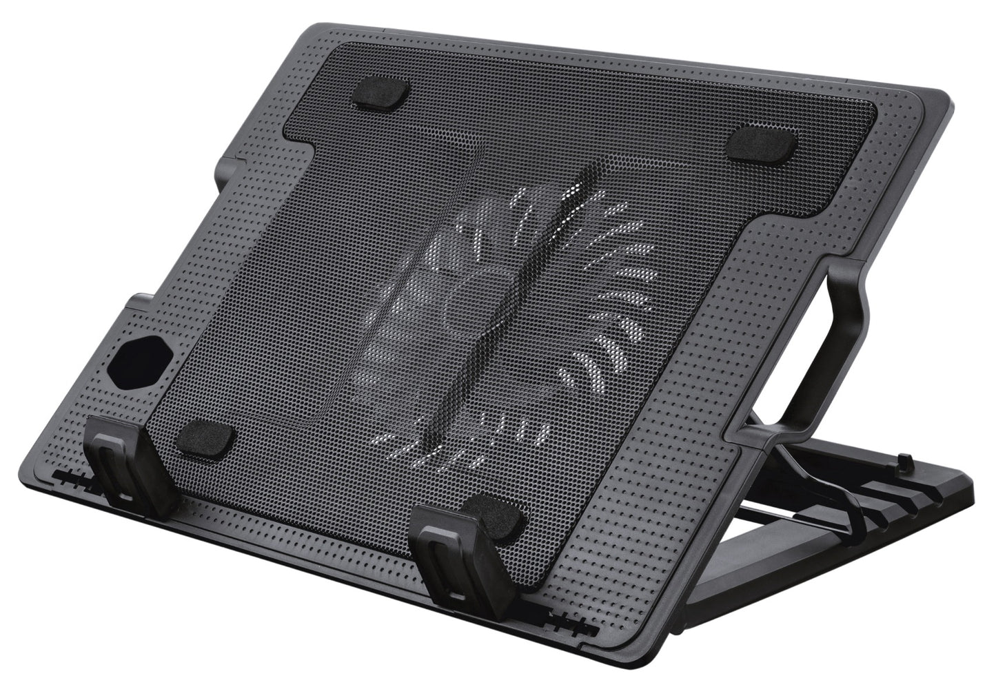 Platinet PLCP1FBB Laptopkoeler - 10”-15.6” Inch - Hoogte verstelbaar - 1 Ventilator - 2xUSB - Zwart