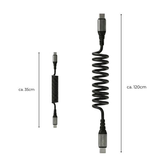 Delmark Krulsnoer USB-C naar USB-C Kabel – 66W – 3A Quick Charge & PD