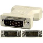 DELTACO DVI-20, DVI 29 pins adapter, DVI male naar DVI male, Grijs