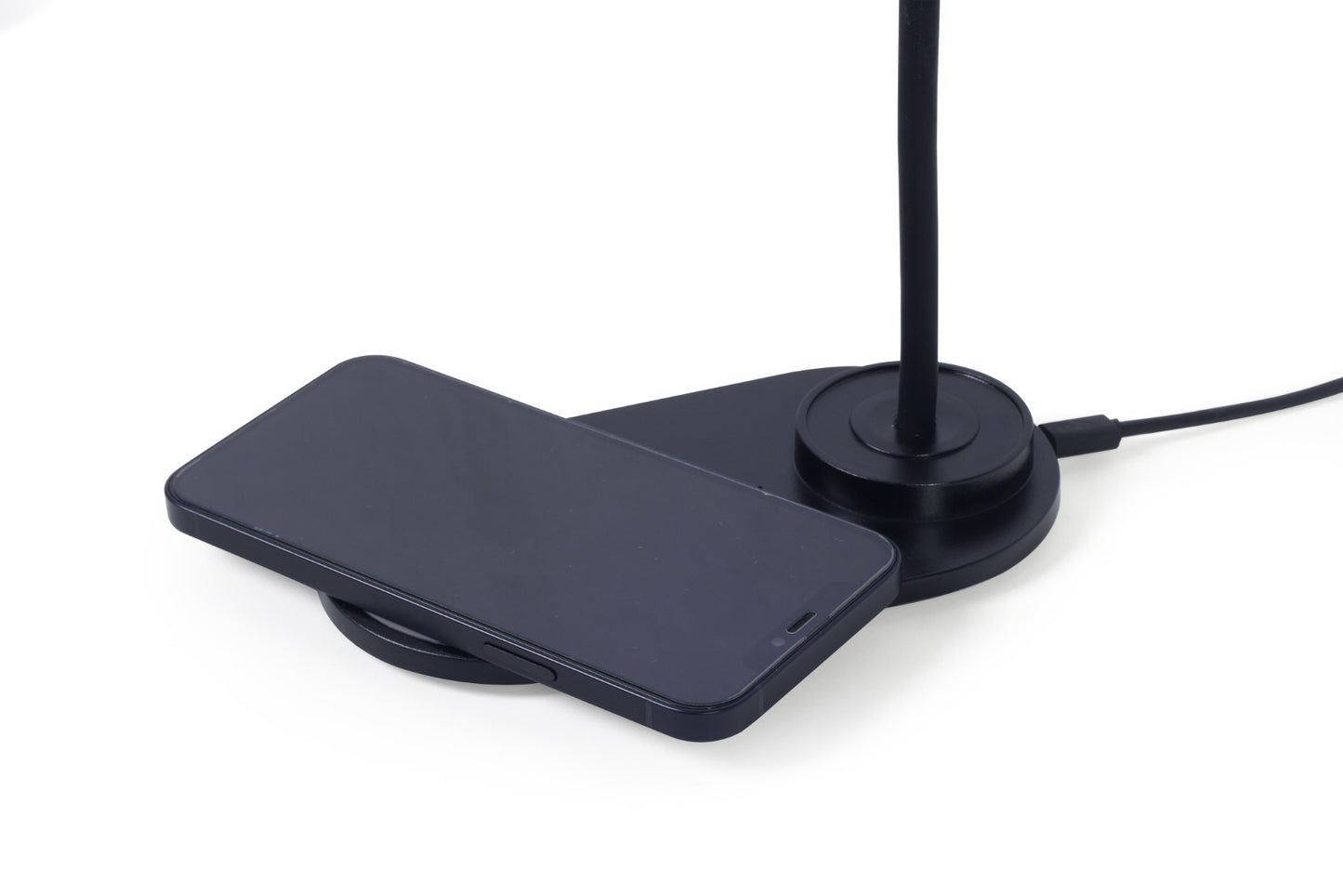 Gembird TA-WPC10-LED-01 Bureaulamp - Met draadloze oplader Qi - USB - 10W - LED - Zwart