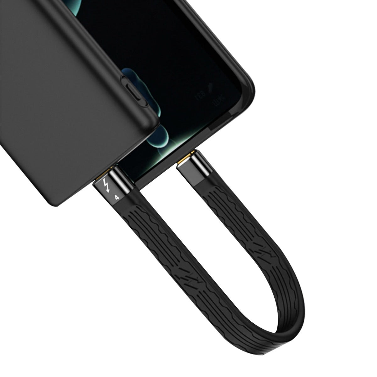 NÖRDIC TB4-014 USB-C Cable - Thunderbolt 4 - 40Gbps - 8K60Hz - PD 100W - Thunderbolt 3 & USB4 - 14cm - Black