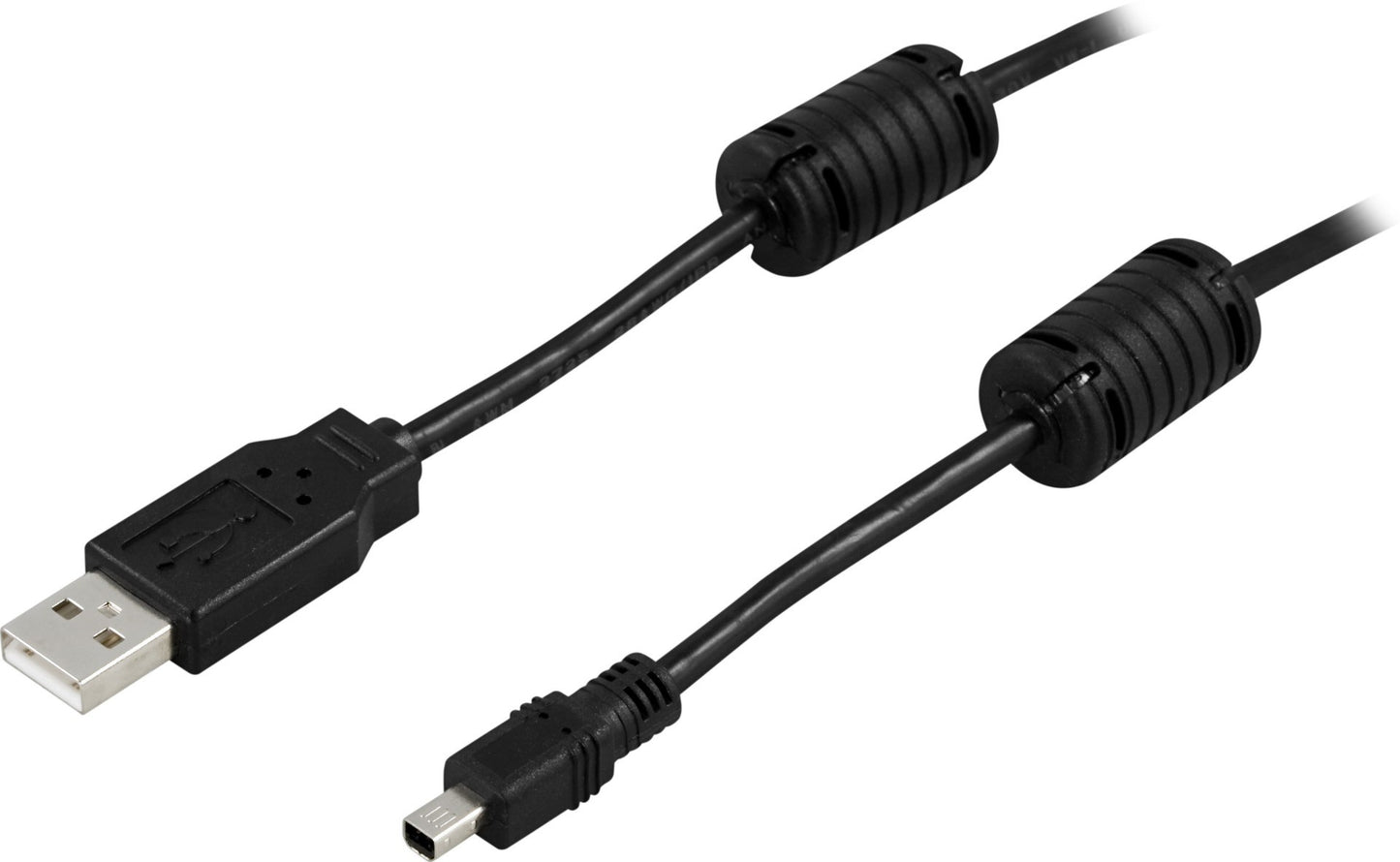 DELTACO USB-501, USB 2.0 Cable f/ USB cable adapter - camera cable, USB A Micro Male - USB B Male, 2 meters