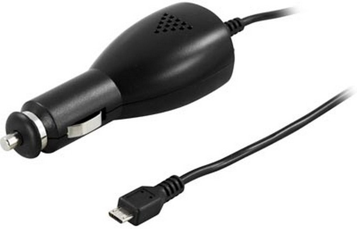 Deltaco USB-CAR80, Car Charger USB Micro-B Male, 1A, 1.1m, black