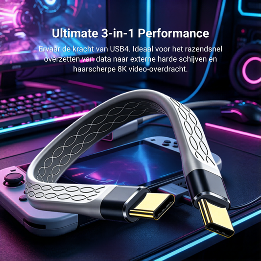 Delmark 13cm USB-C kabel - Sleutelhanger