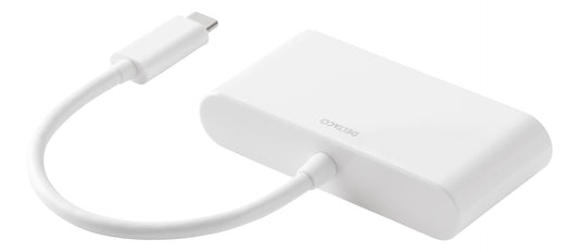 Deltaco USBC-HDMI23 USB-C naar HDMI adapter - USB - 3840x2160 30 Hz - PD3 - Wit