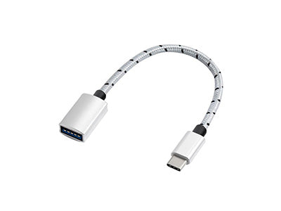 NÖRDIC USBC-N1178, USB-C 3.1 hub to USB-A OTG, 15 cm, silver