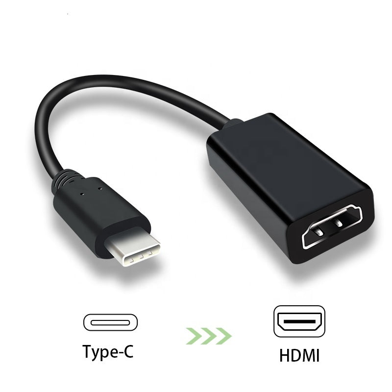 NÖRDIC USBC-N1192 USB-C naar HDMI adapter - 4K30Hz - 10cm - Zwart