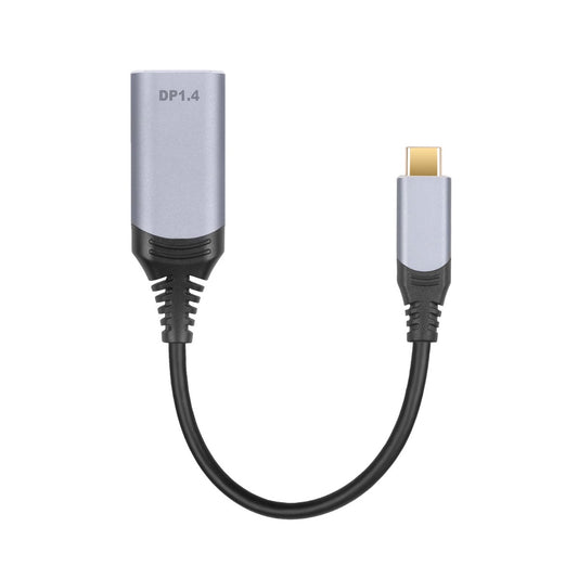 NÖRDIC USBC-N1202 USB-C naar DisplayPort 1.4 adapter - 8K30Hz - 32,4Gbps - 20cm - Zwart