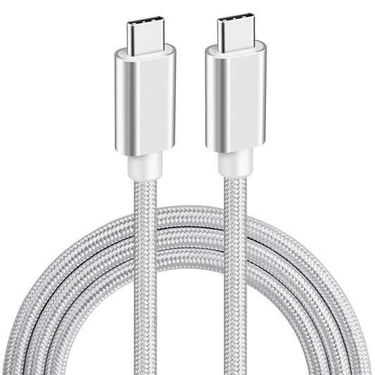 NÖRDIC USBC-N1053 USB-C naar USB-C kabel - USB3.2 Gen2 - PD100W - 10Gbps - 1.5m - Wit