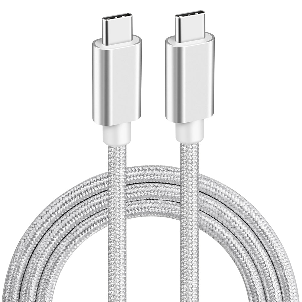 NÖRDIC USBC-N1062 USB-C naar USB-C kabel - USB3.2 Gen1 - PD60W - 5Gbps - 1m - Wit
