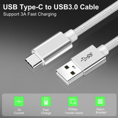 NÖRDIC USBC-N1093 USB-C naar USB-A kabel - USB3.1 Gen1 - 1.5m - Wit