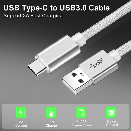 NÖRDIC USBC-N1093 USB-C naar USB-A kabel - USB3.1 Gen1 - 1.5m - Wit