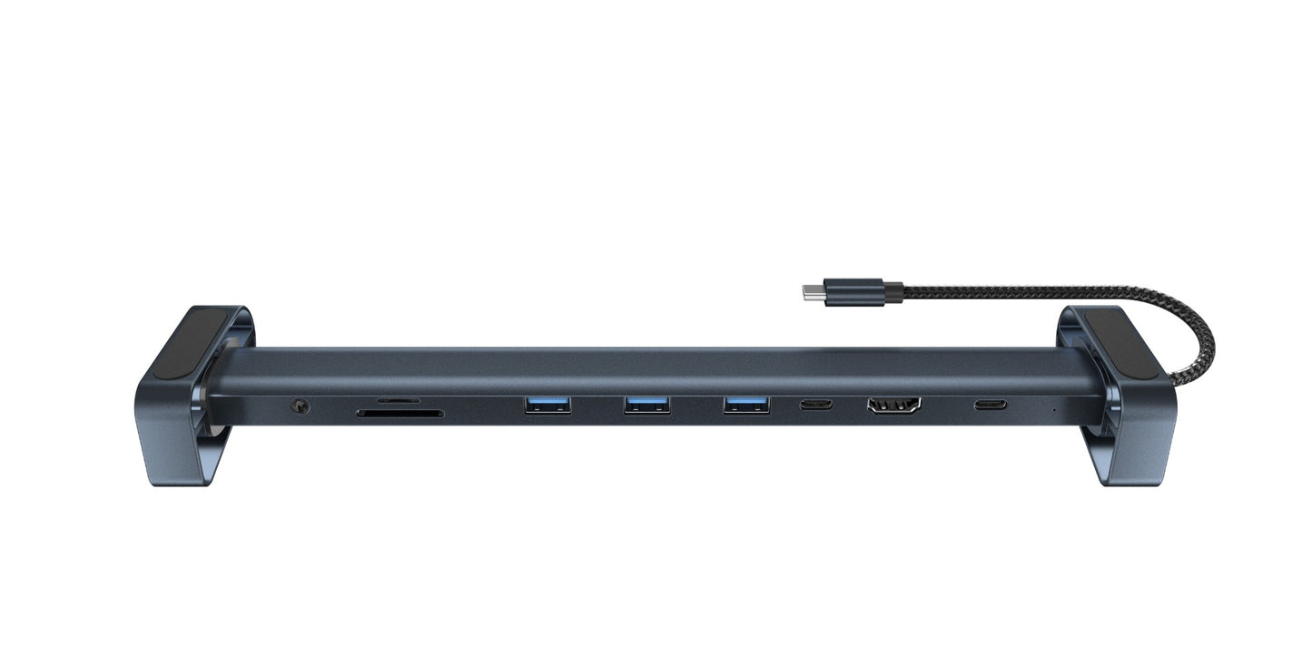 NÖRDIC DOCK-171 USB-C Docking Station - HDMI, USB 3.0, RJ45, 3.5mm jack, TF/Micro SD card reader - Thunderbolt 3/4 - Black