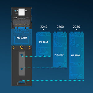 NÖRDIC M.2 SSD enclosure - USB-C and USB-A - For NVMe and SATA SSD - Suitable for Smartphone, PC &amp; Tablet