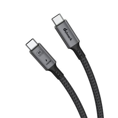 Delmark USB-C 4.0 Kabel - 1 meter- USB4 40Gbps, 8K Video, PD 240W - Fast Charging - Thunderbolt 3/4 Compatibel