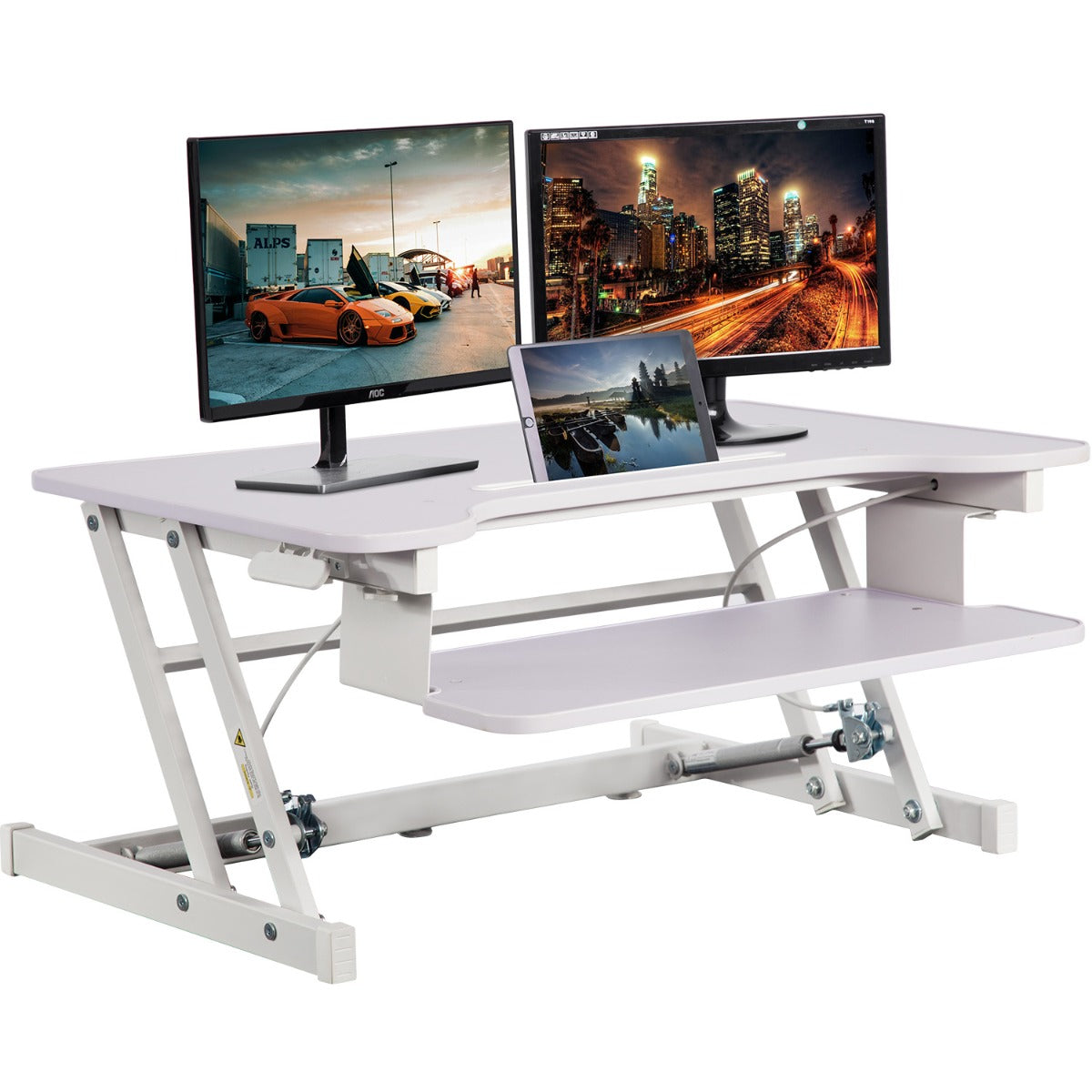 BEST OFFICE FDW-JY-45-White Adjustable standing desk - 114.3 centimeters - ergonomic height adjustable - White
