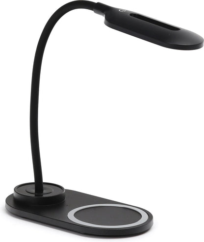 PLATINET PDL1930B LED bureaulamp 5W met ingebouwde 5W Qi draadloze oplader Zwart