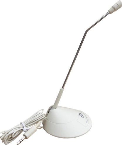 ATA Desktop Microphone, bureau microfoon, 30Hz - 16kHz, 2 meter, 3.5 mm jack, Wit