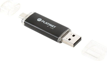 Platinet PMFA64B USB flash drive 64 GB USB Type-A / Micro-USB 2.0 Zwart